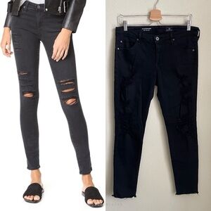 AG Adriano Goldschmied The Legging Ankle Super Skinny Ankle Black Jean